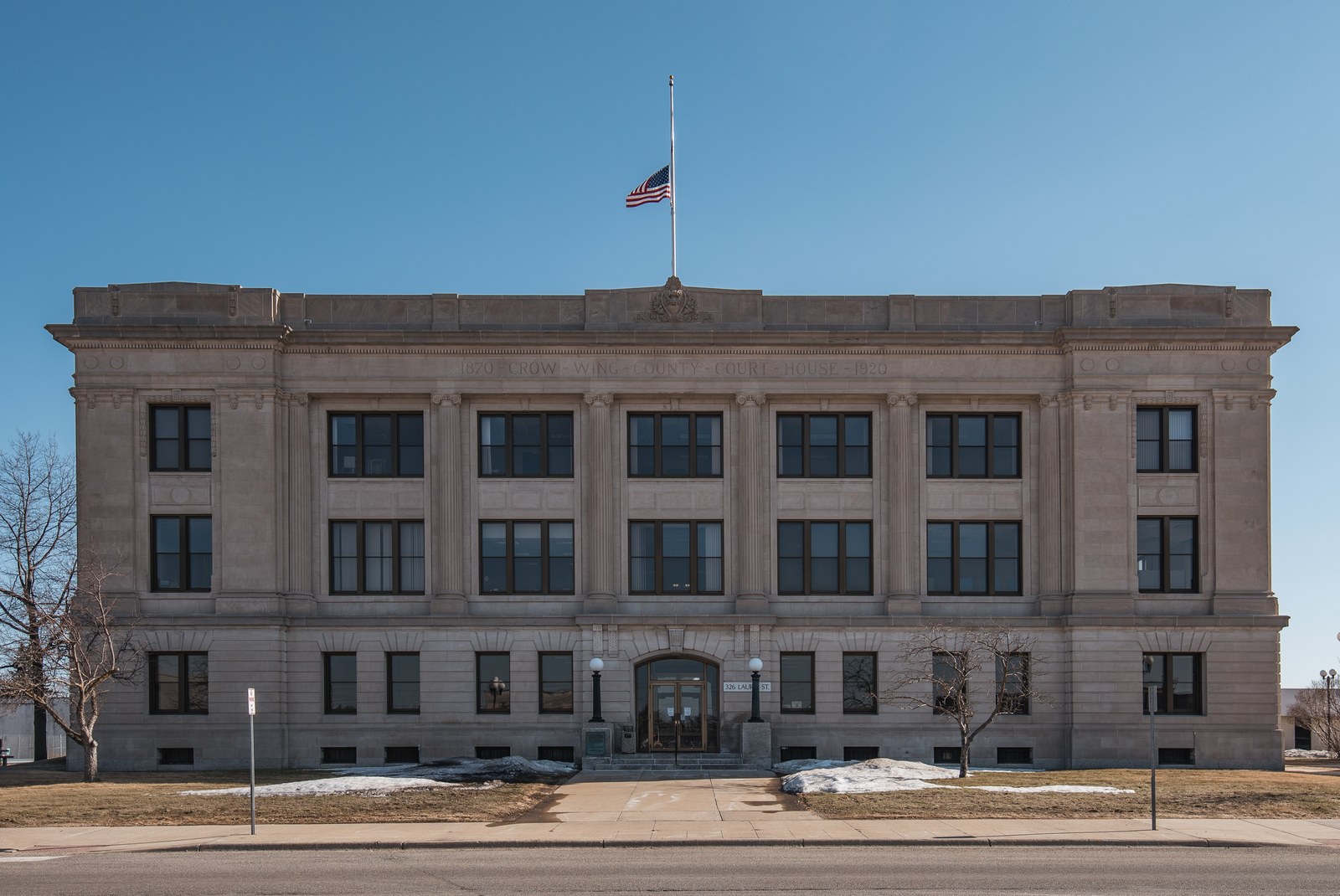 Historic Crow Wing County Courthouse in downtown Brainerd, Minnesota.